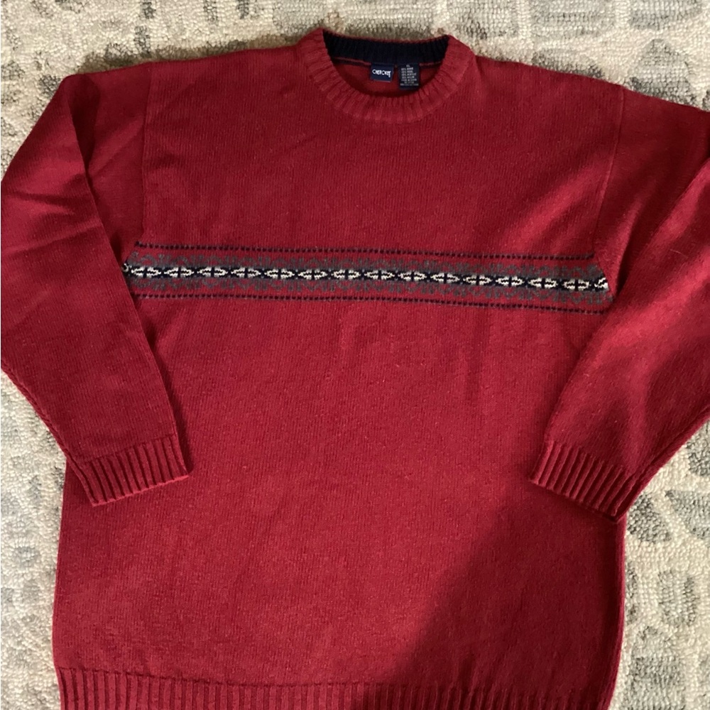 Cherokee Red Crewneck Men's Sweater